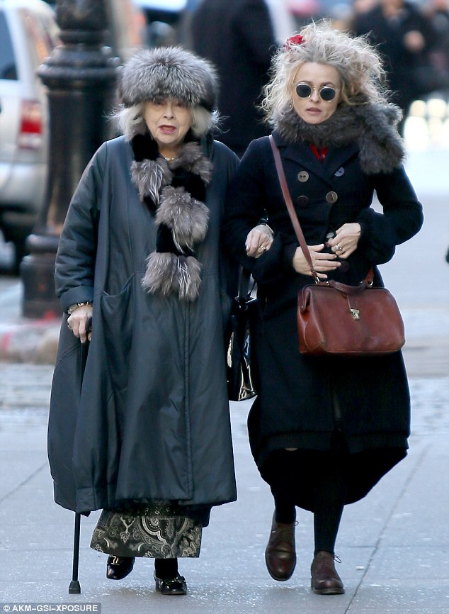 Regular companions: Helena and her mum were spotted out together earlier this week enjoying another stroll 