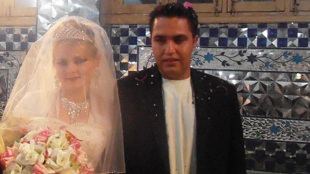 Tania Fath and Mohd Younas Karzi were married in Afghanistan.