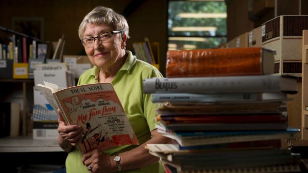 Lifeline book fair volunteer of 40 years, Janice Redpath.