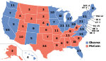 Electoral map, 2008 election