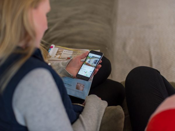 Woman looking at phone