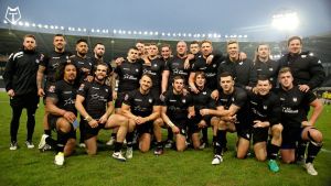 Start of something big? The Toronto Wolfpack after their first game, against Hull at the weekend.