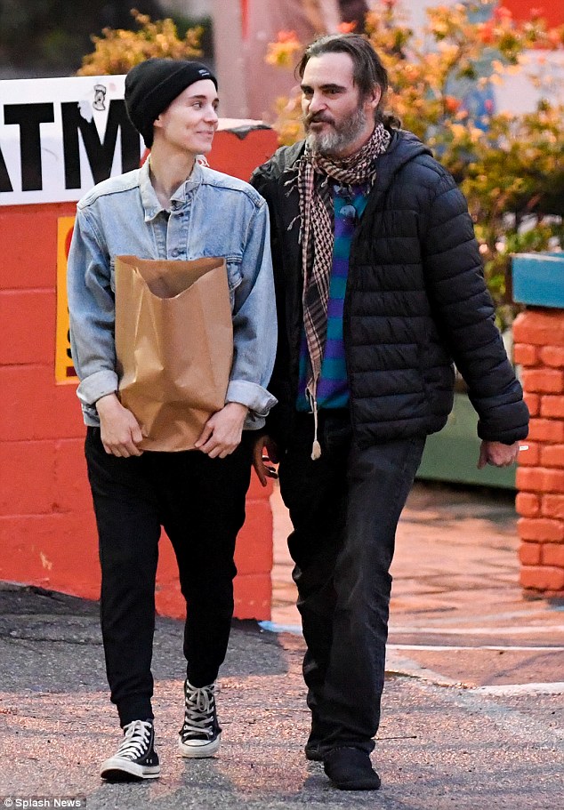 New couple! Joaquin Phoenix, 42, and Rooney Mara, 31, were spotted with smiles as they stepped out for a quick errand in Los Angeles on Friday