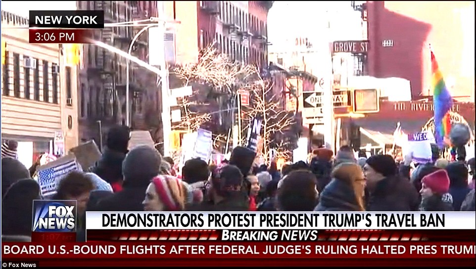 People protest Donald Trump's policies in New York City for the third weekend in a row