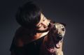 Millie the greyhound with her owner Nora – one of the photos taken for Project Hound documenting the lives of forming ...