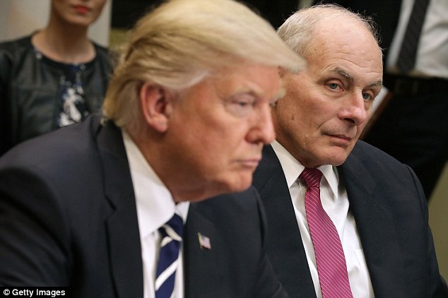 Donald Trump's planned border wall between the United States and Mexico might not be all that visible, Homeland Security Secretary John Kelly, right, said