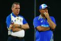 Uncertain times: Trevor Hohns and Darren Lehmann.