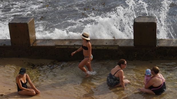 Cool relief: Sydney's temperatures are set to hit 38 degrees in the city on Sunday.