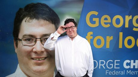 George Christensen in his parents' backyard near Mackay.