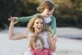 Australian news presenter Jacinta Tynan with her two boys Jasper and Otis.