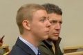 Brock Turner and his father Dan Turner in court. 