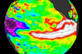 The El  Nino near its height at the end of 2015, with unusually warm surface temperatures in the central and eastern ...