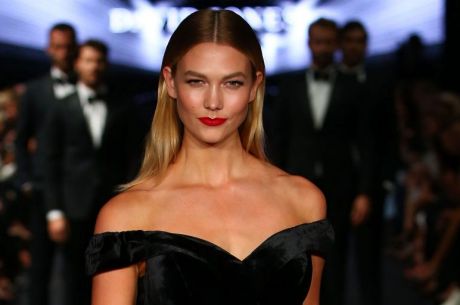 Karlie Kloss showcases designs by Rachel Gilbert on the runway at the David Jones Autumn Winter 2017 Collections Launch ...