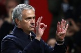MANCHESTER, ENGLAND - OCTOBER 26: Jose Mourinho the Manchester United manager celebrates after their victory during the ...
