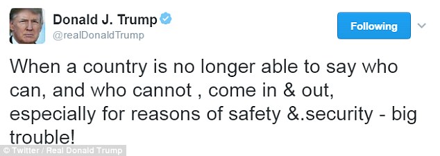 His post followed on from a tirade of tweets he posted in the morning, warning that re-opening borders to the countries could have severe consequences 