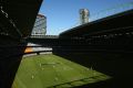 Neither here nor there: the half-open Etihad Stadium roof during Saturday's game.