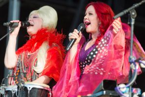 Still got it: Cindy Wilson (left) and Kate Pierson of the B-52s.