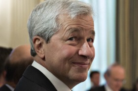 The President had praise for JPMorgan's Jamie Dimon. "There's nobody better to tell me about Dodd-Frank than Jamie, so ...