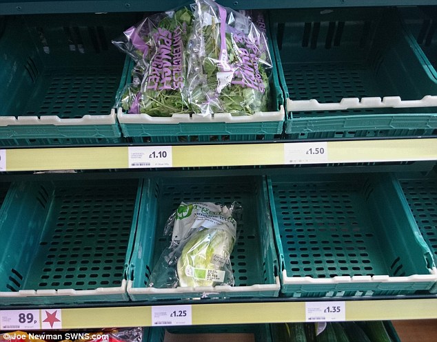 But there were empty containers at a Tesco Express in West Norwood, South London, on Friday