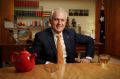 Malcolm Turnbull in the Prime Minister's suite at Parliament House in Canberra on Wednesday on the the one-year ...