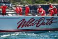 Wild Oats XI's crew before the start of the Rolex Sydney to Hobart yacht race.