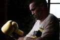 End of an are: Anthony Mundine training at his father's gym in December.