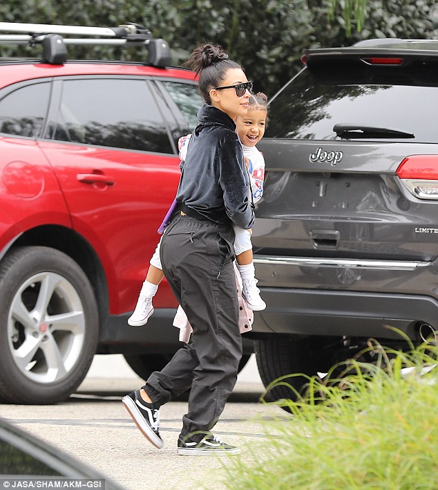 Look at that face! It was clear that North was happy to be spending her day with mom and dad