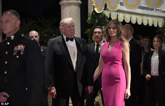 Hours earlier he had told guests at the gala (above) he was confident he would win. He is pictured above in his motorcade