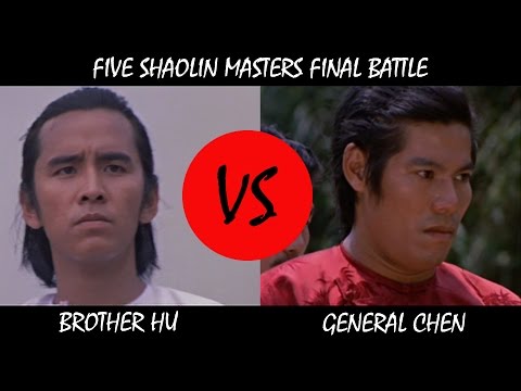 David Chiang vs General Chen - Five Shaolin Masters 1974