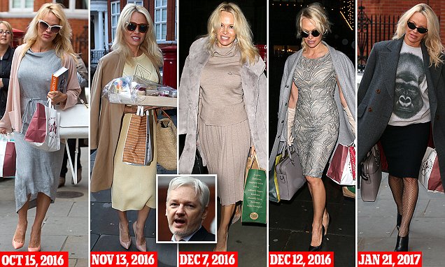 Pamela Anderson may be dating Julian Assange