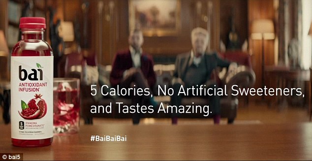 Yum: The 'N Sync hit could be heard as it shows a bottle of BAI Antioxidant Infusion drink