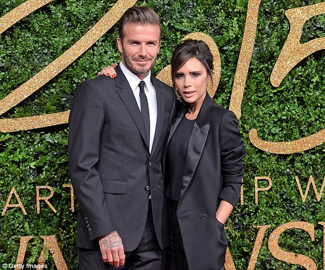 Beckham (pictured with his wife, Victoria) allegedly wrote private messages after he missed out on a knighthood