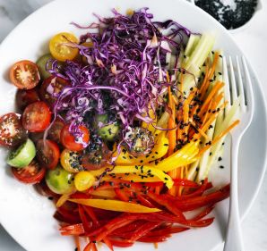 Adam Liaw's rainbow salad recipe.