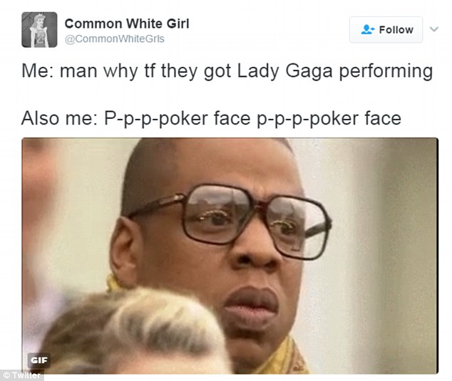Head bobbing: One user questioned why the blonde beauty was performing but said they caught themselves moving and grooving to Gaga's hit Poker Face
