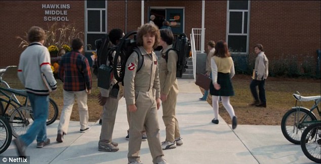 Stranger Things released a new trailer during Super Bowl Sunday, Dustin (Gaten Matarazzo), Mike (Finn Wolfhard), and Lucas (Caleb McLaughlin) dress up as Ghostbusters