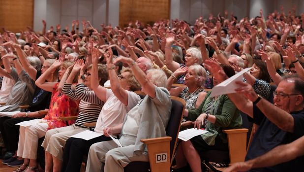 Raising the roof of the City Recital Hall with a rendition of <i>I Will Survive</i>.