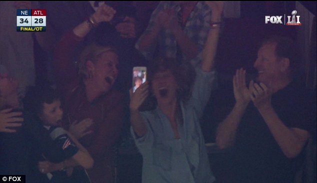 She did it! Gisele filmed herself cheering as Tom Brady won the big game