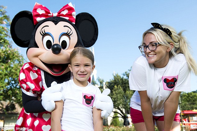 Better times: The girl was seen with her mom at Disney World in August of 2014 