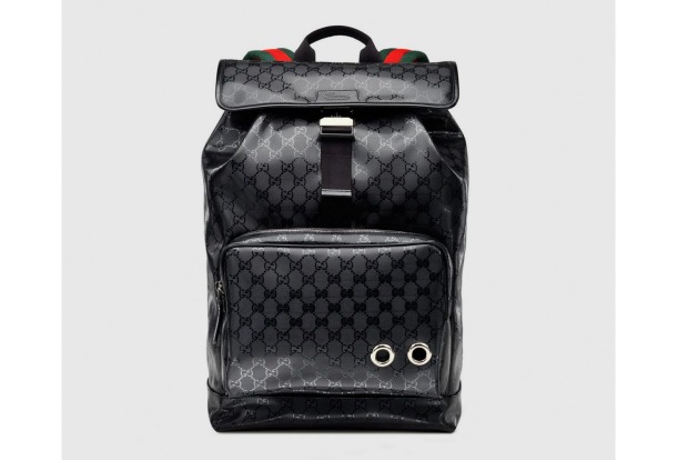 Gucci – A super luxe, special edition ‘500’ backpack in signature black GG imprimé with a black leather trim and ...