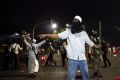 Protesters clash with police at the end of an anti-Ahok rally in Jakarta in November.  