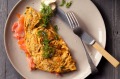 Jill Dupleix's classic omelette with smoked salmon and creme fraiche.