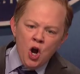 Melissa McCarthy as Sean Spicer. 