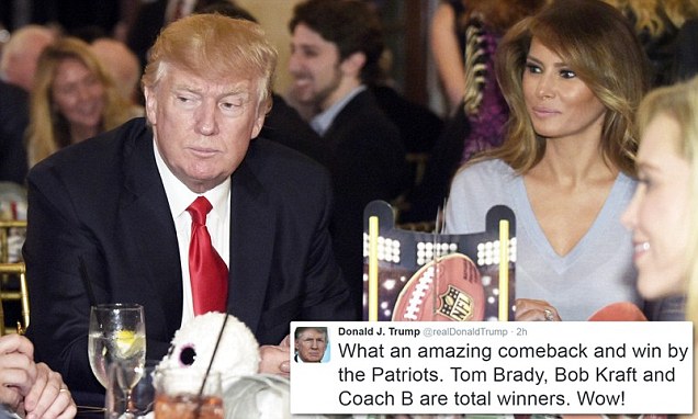 Donald Trump leaves Super Bowl viewing party early