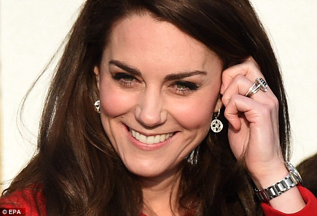 The Duchess of Cambridge looked radiant as she smiled on the sunny winter's morning