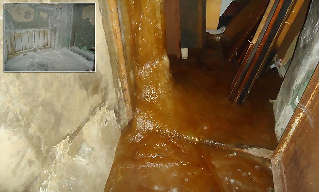 Residents are forced to live surrounded by FROZEN SEWAGE