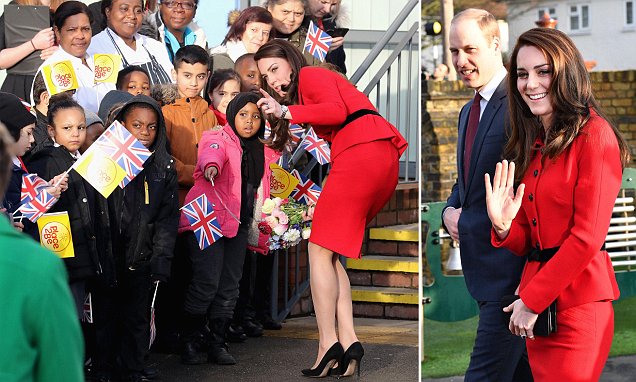 Kate and Prince William visit a London primary school 