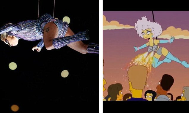 The Simpsons predicted Gaga Super Bowl performance