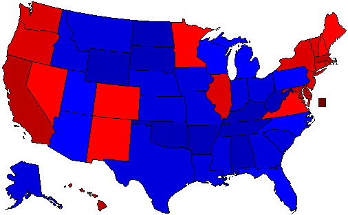 2016 National Map of General Election Results for President