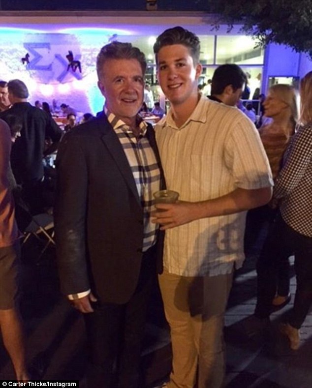 Coping: When Alan Thicke died at the age of 69 after a heart attack in December, his son Carter Thicke got consolation from an unexpected source