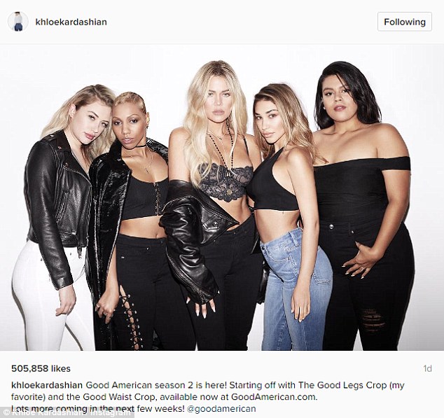 Her squad: On the Good American website, the company is explained. 'GOOD AMERICAN is a denim focused fashion brand designed for a curvier, sexier and stronger shape,' the mission statement began